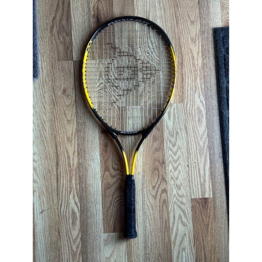 Dunlop Lite Ti Titanium Alloy Yellow Black Tennis Racket with Cover